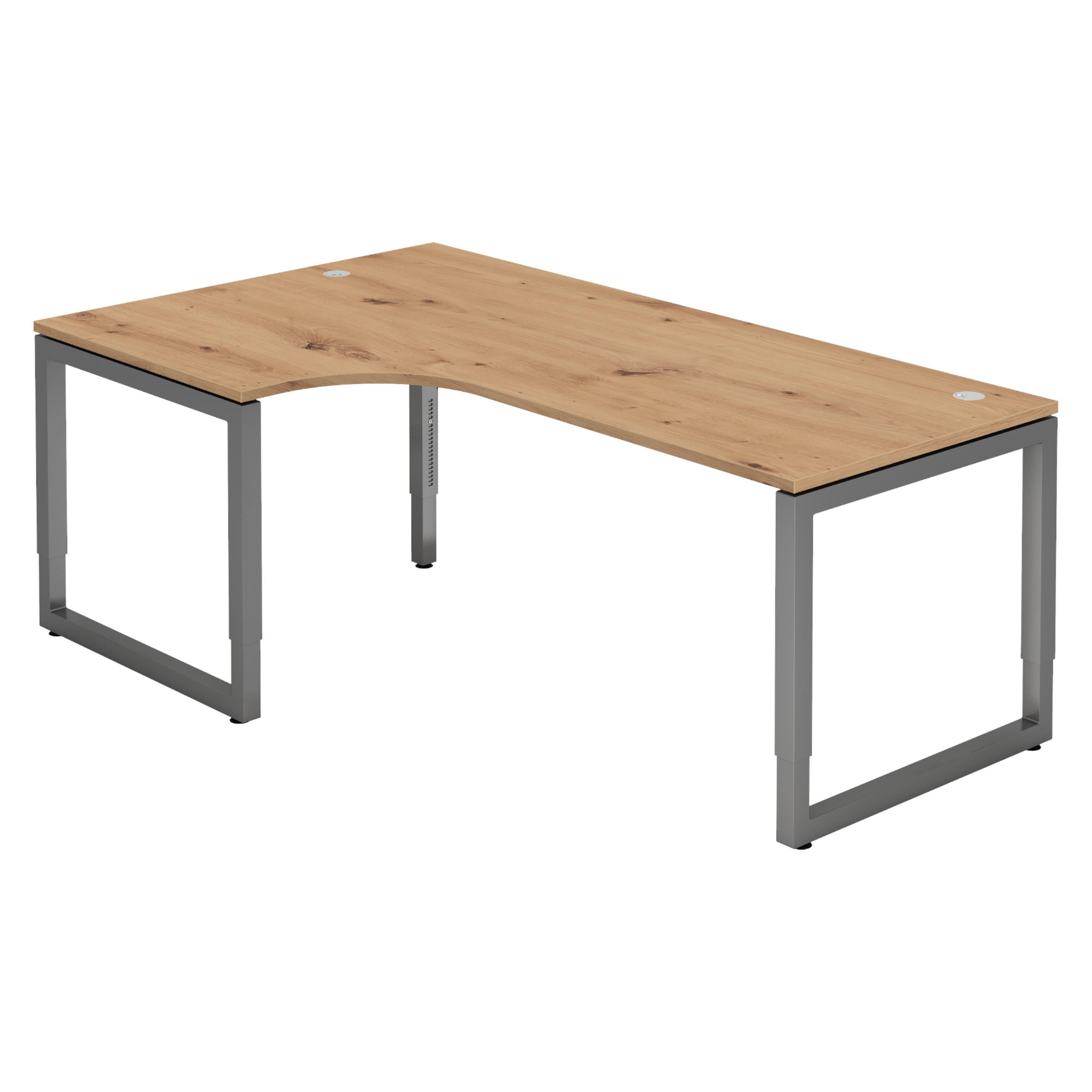 bümö Schreibtisch Wildeiche, Graphit 200x74x120 cm