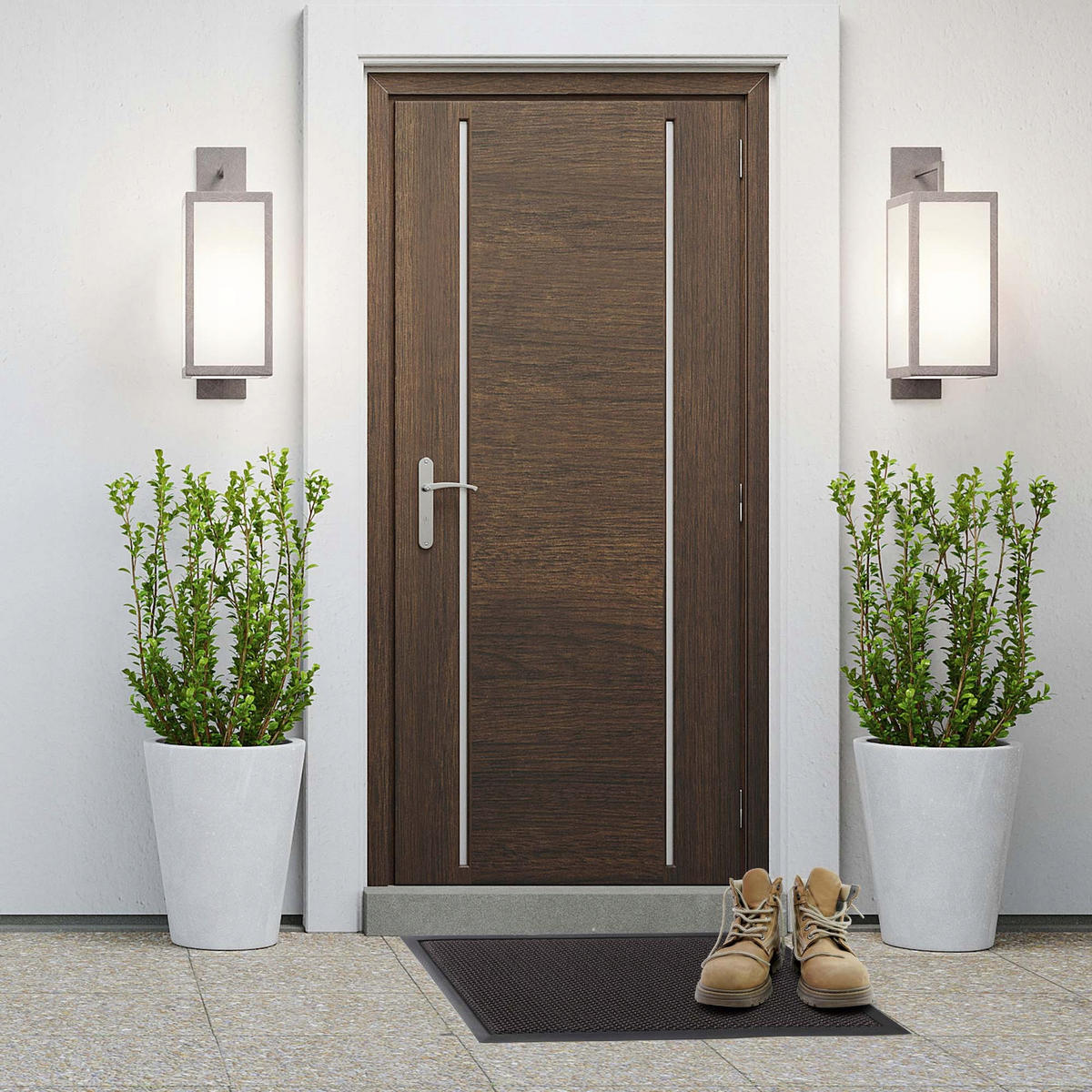 FUSSMATTE 60x40 cm braun - Braun, Kunststoff (60/40cm) - KADAX