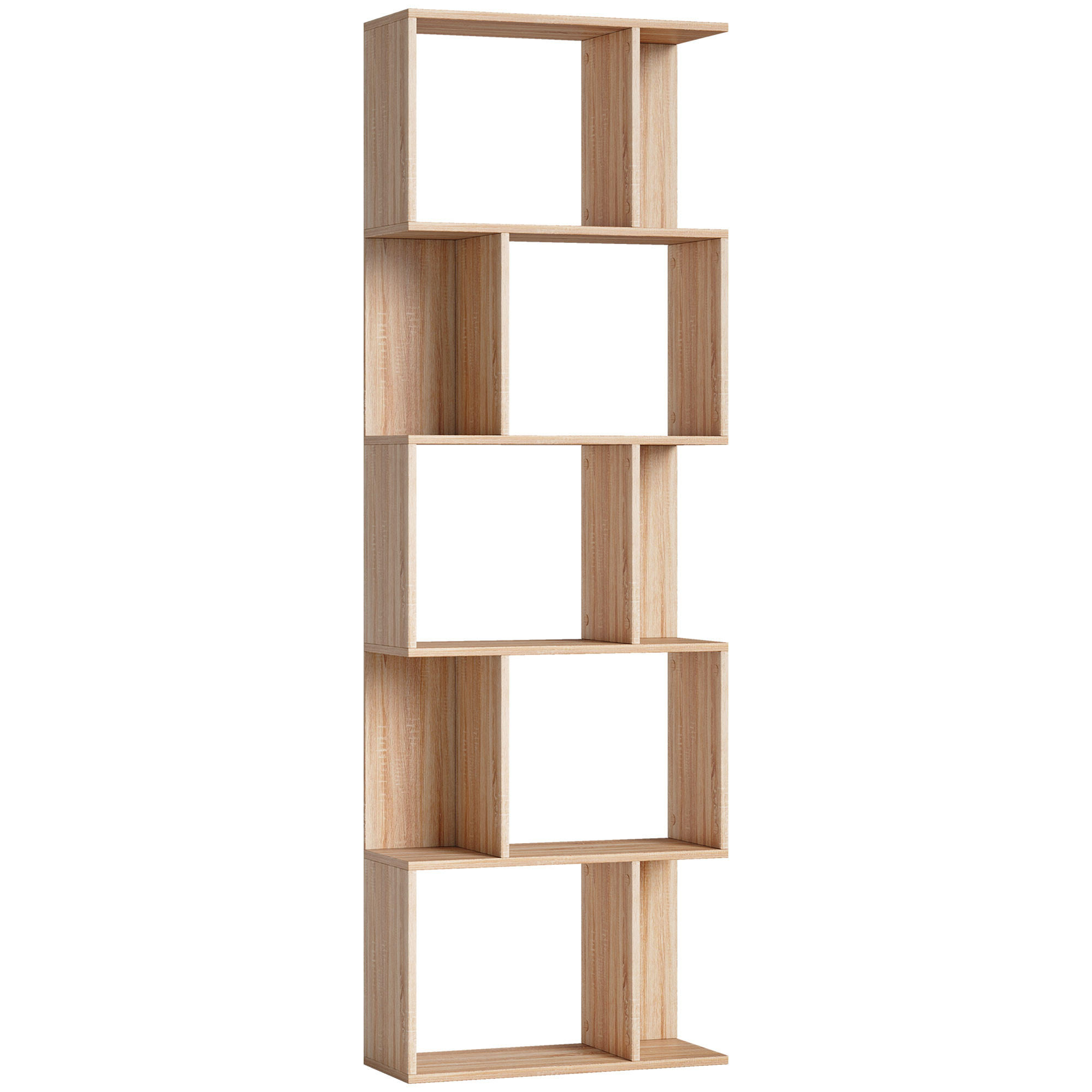 BÜCHERREGAL 60/24/184,5 cm Holzoptik - Naturfarben, Karton (60/184.5/24cm)