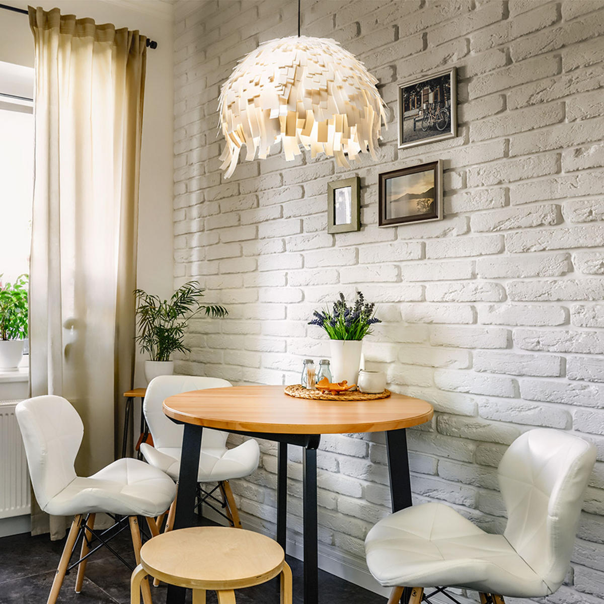 PENDELLEUCHTE RARA Weiße PVC 15 W - Weiß, Kunststoff (30/30/120cm) - Rendl