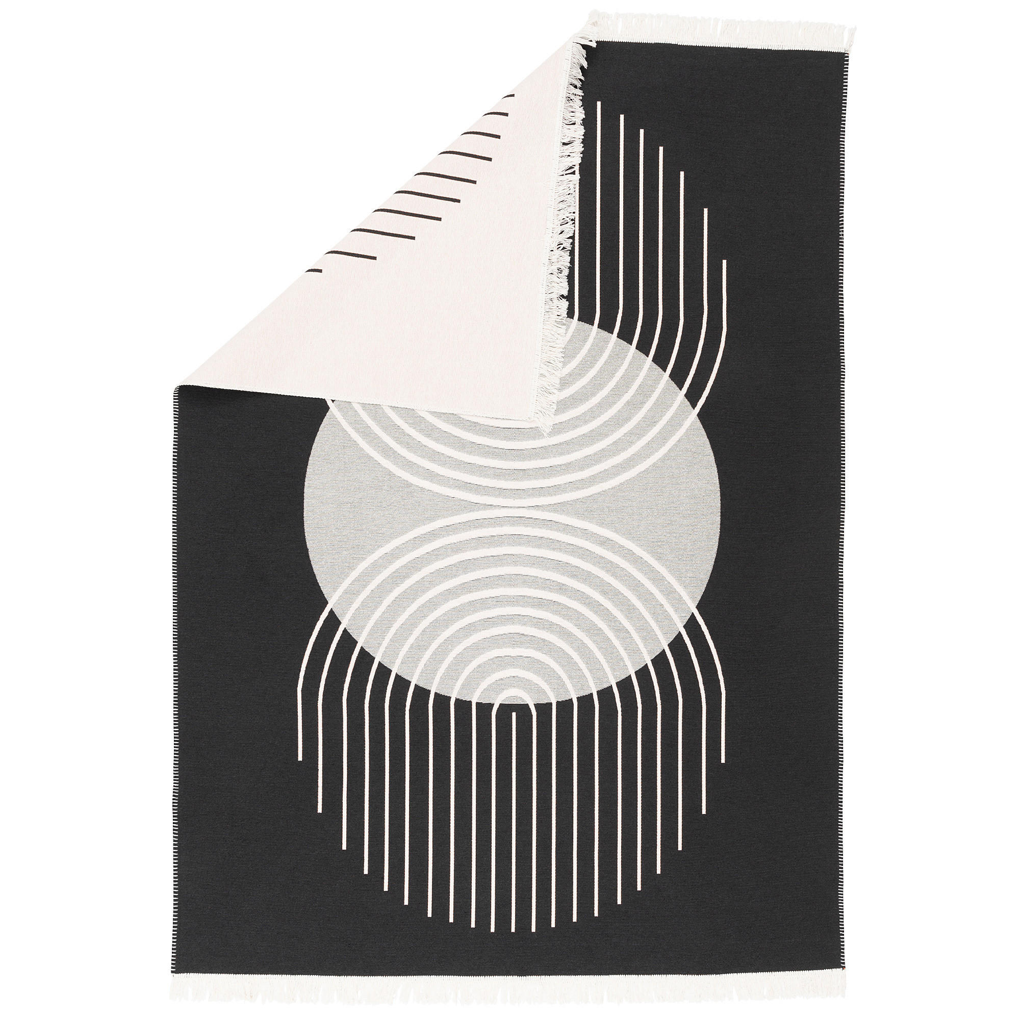 TEPPICH BEIDSEITIG ETHNO KELIM CIRCLE - Creme, Textil (140/200cm) - Pergamon