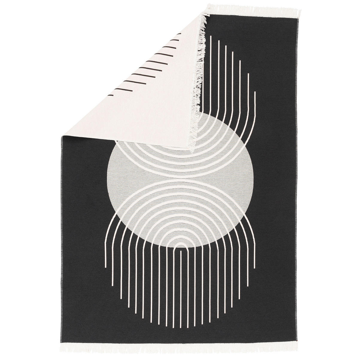 TEPPICH BEIDSEITIG ETHNO KELIM CIRCLE - Creme, Textil (140/200cm) - Pergamon