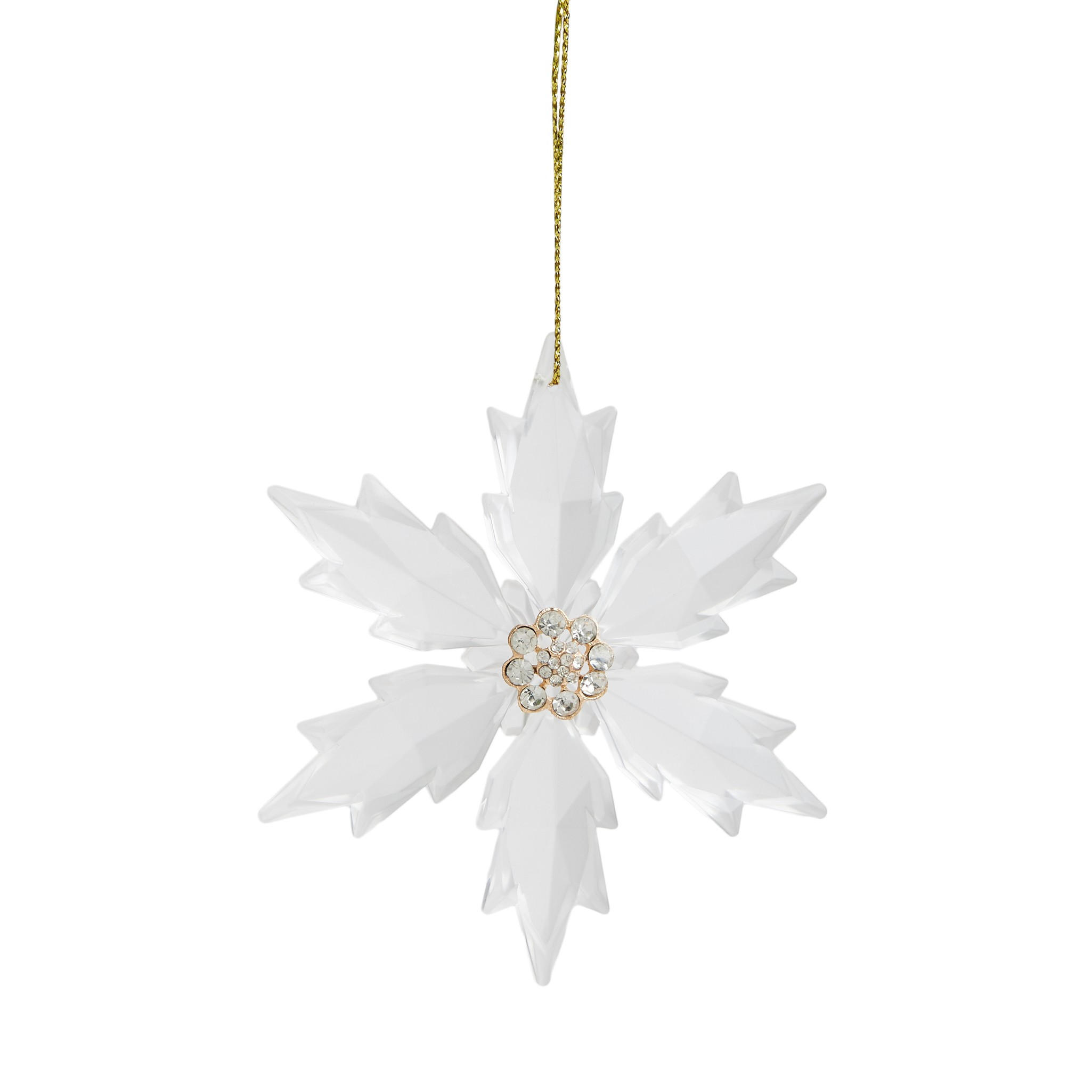 WEIHNACHTSDEKO Hängend POINSETTIA A, 12,5 x 11 cm, Gold, Christbaumschmuck, Weihnachtsbaumdekoration, Christmas, Xmas - Goldfarben, Kunststoff (11/12.5/0.5cm) - home&you