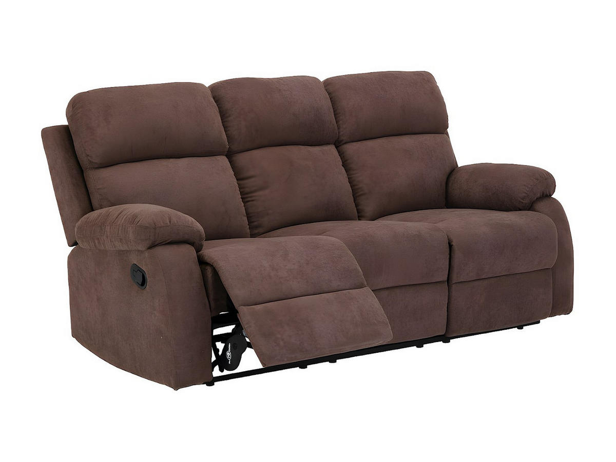 RELAXSOFA 3-Sitzer - Stoff - Braun - TOLZANO - Braun, Textil (201/100/96cm) - Vente-Unique