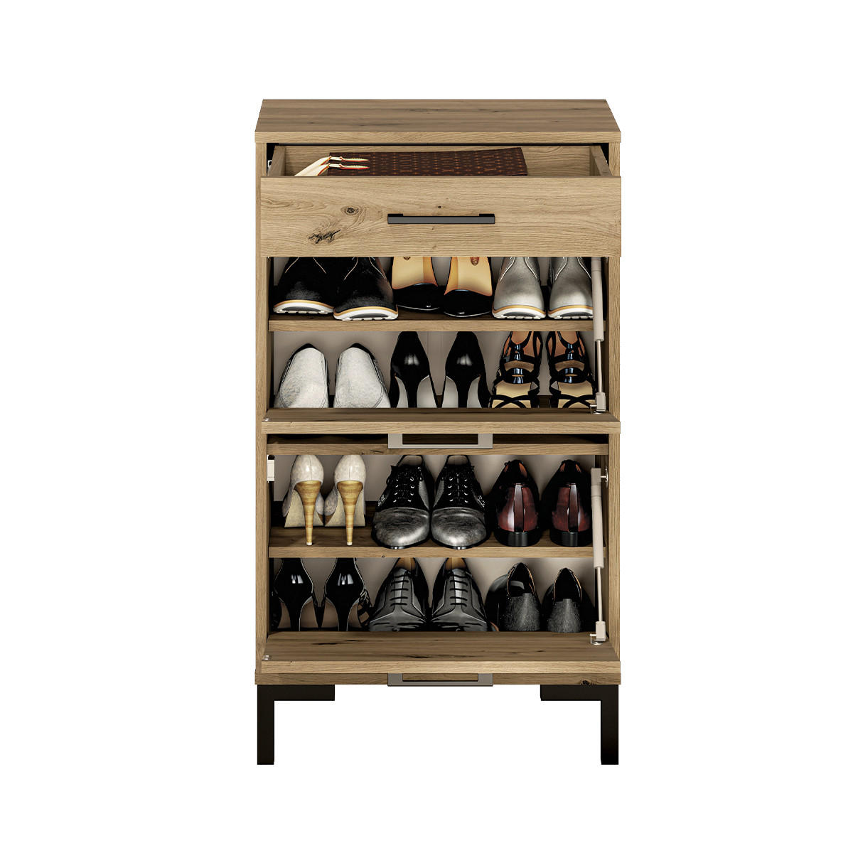 SCHUHMÖBEL Liora Holz - Braun, Holzwerkstoff (55/94/34cm) - Petits-meubles