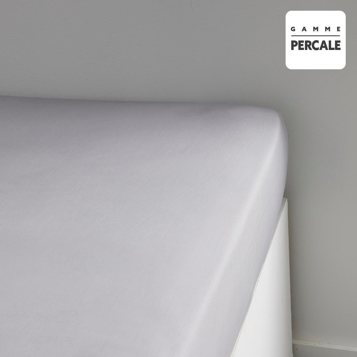 SPANNBETTLAKEN Perkal 200/140/30 cm - Grau, Naturmaterialen (140/200cm) - Today