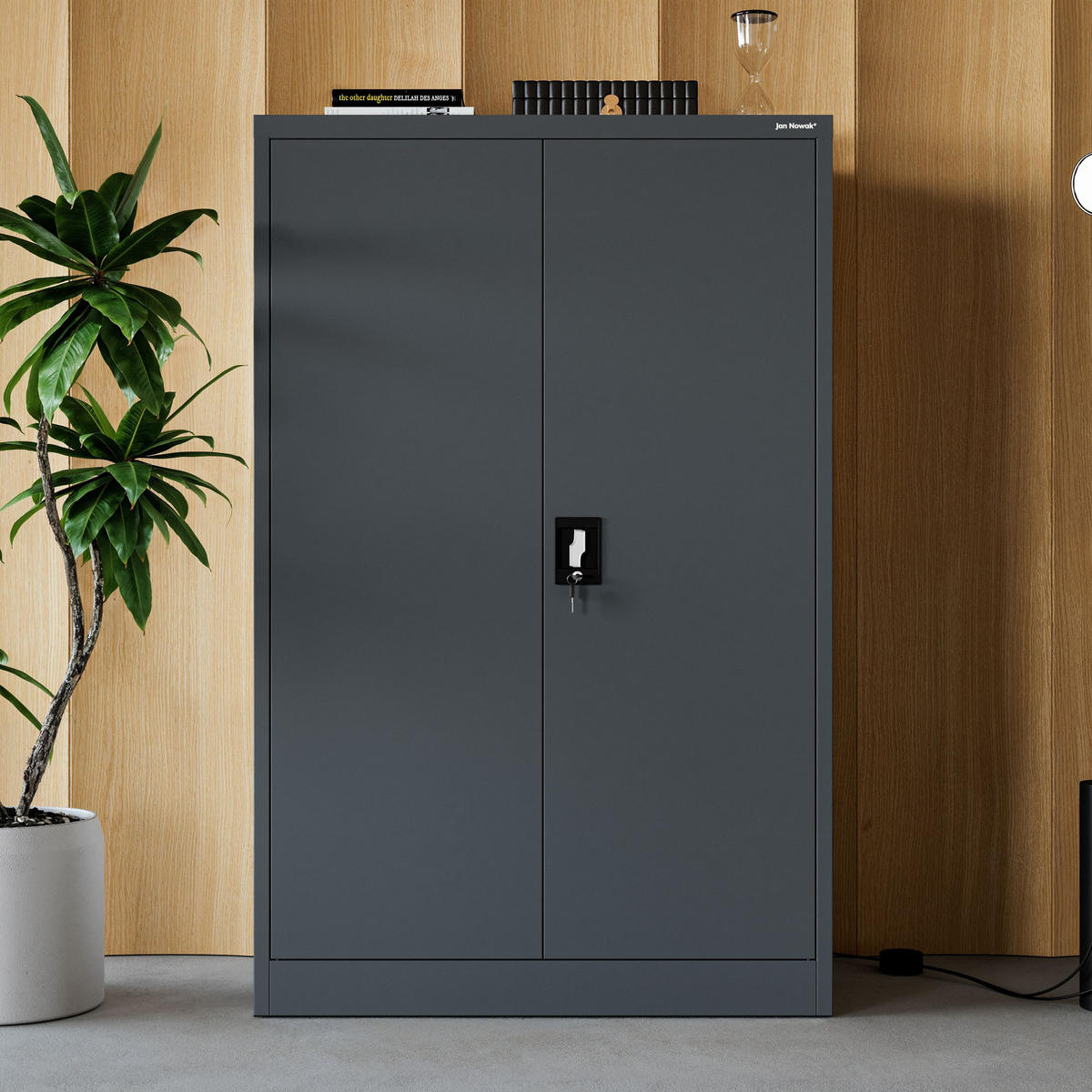 BÜROSCHRANK KEVIN D600 - Anthrazit, Metall (90/140/60cm) - Jan Nowak