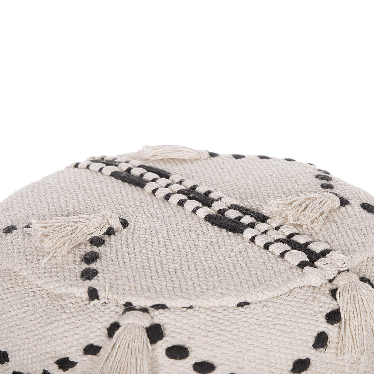 HOCKER Thondi 33/33/44 cm - Beige, Naturmaterialien/Textil (33/44/33cm) - Beliani