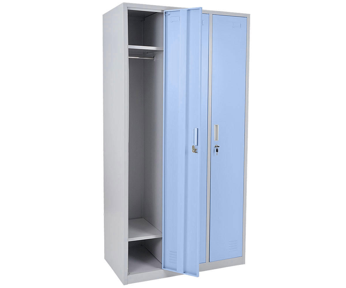 SCHLIESSFACH Blau - Blau, Metall (90/180/50cm) - MCW