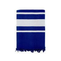 HAMAMTUCH mit Frottee gefüttert Blau 90x170 340g/m² - Karibik Marine - Blau, Textil (170/90cm) - LE COMPTOIR DE LA PLAGE