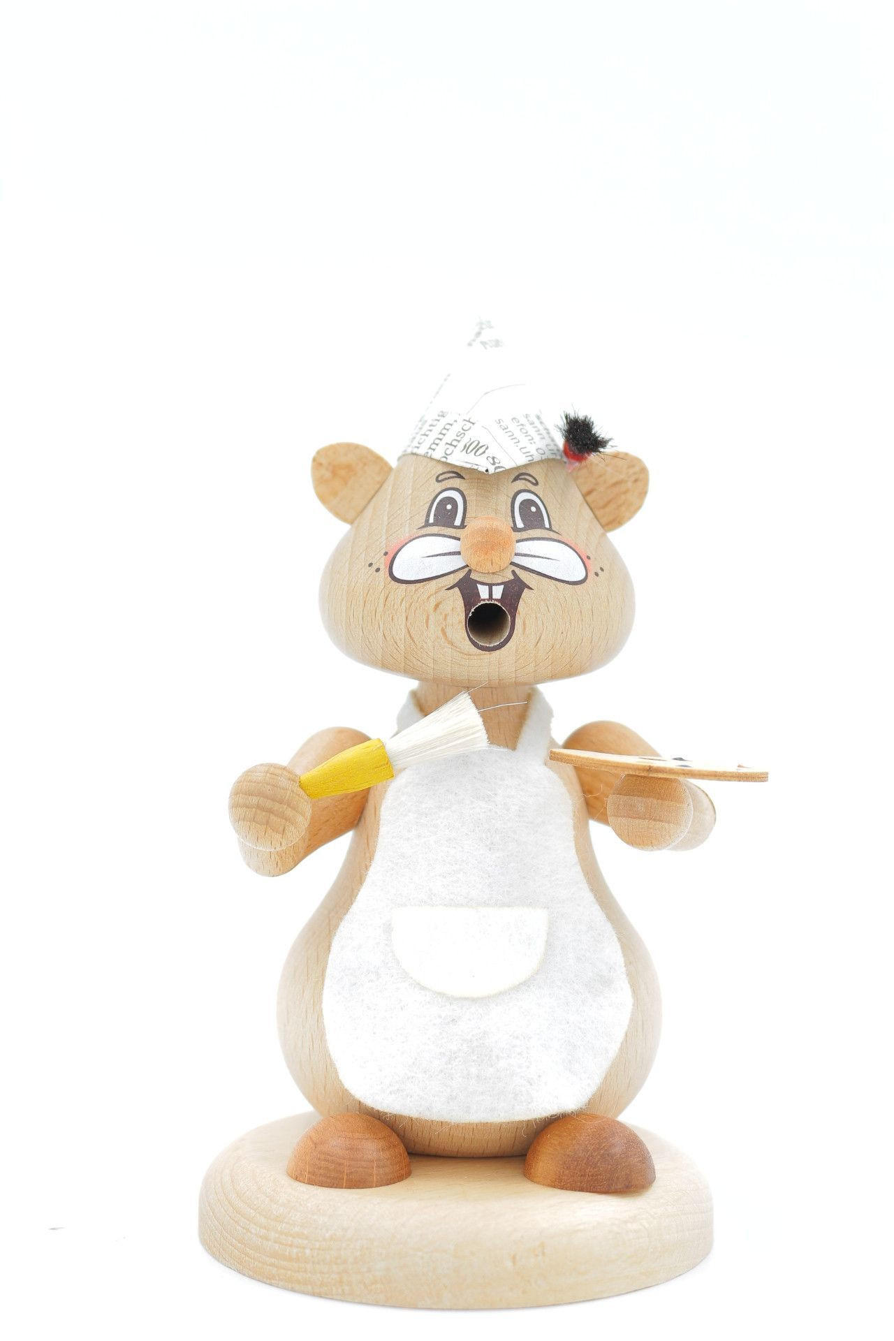 RAUCHFIGUR Hamster Maler 13 cm - Multicolor, Holz (8/13/0.1cm)