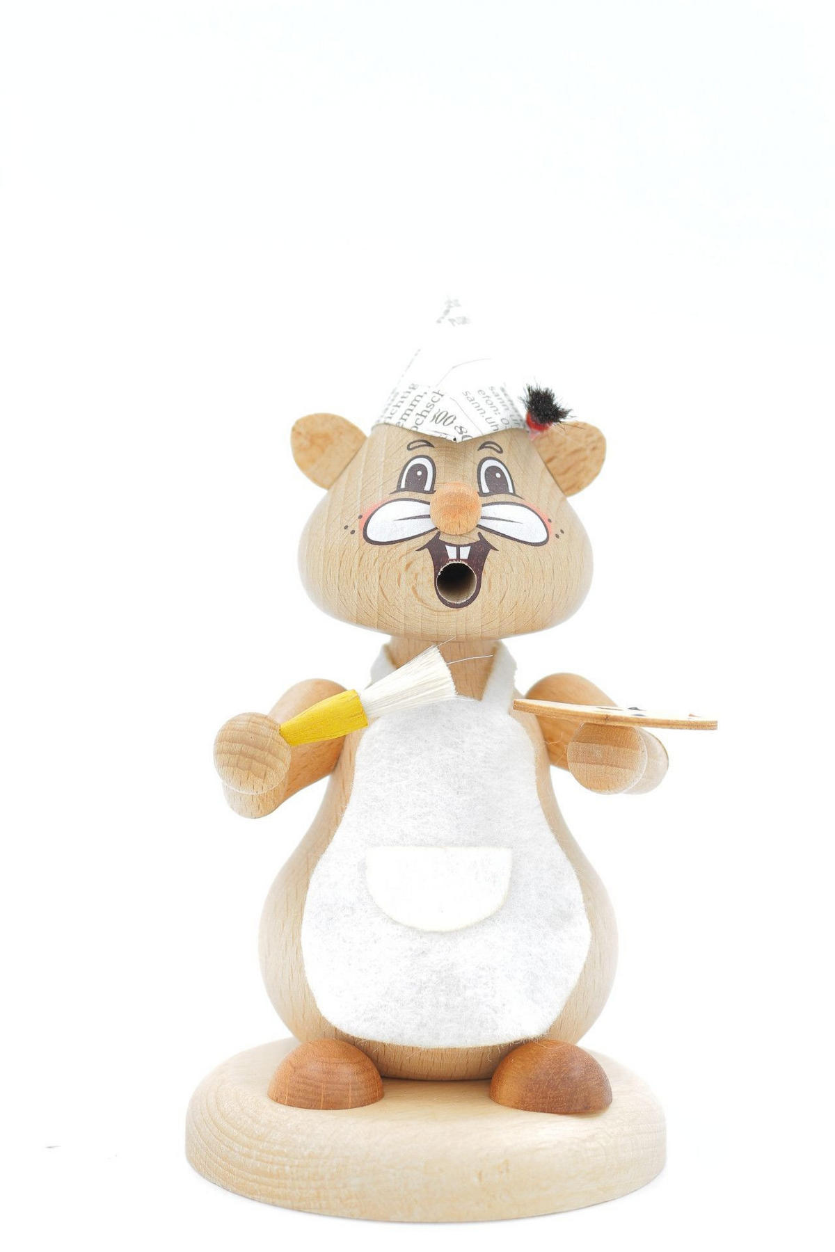 RAUCHFIGUR Hamster Maler 13 cm - Multicolor, Holz (8/13/0.1cm)