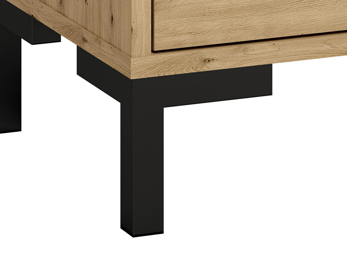 GARDEROBENSCHRANK Nevio Artisan Eiche 55 / 34 / 200cm - Eiche Artisan/Braun, Holz/Holzwerkstoff (55/200/34cm) - Feldmann-Wohnen