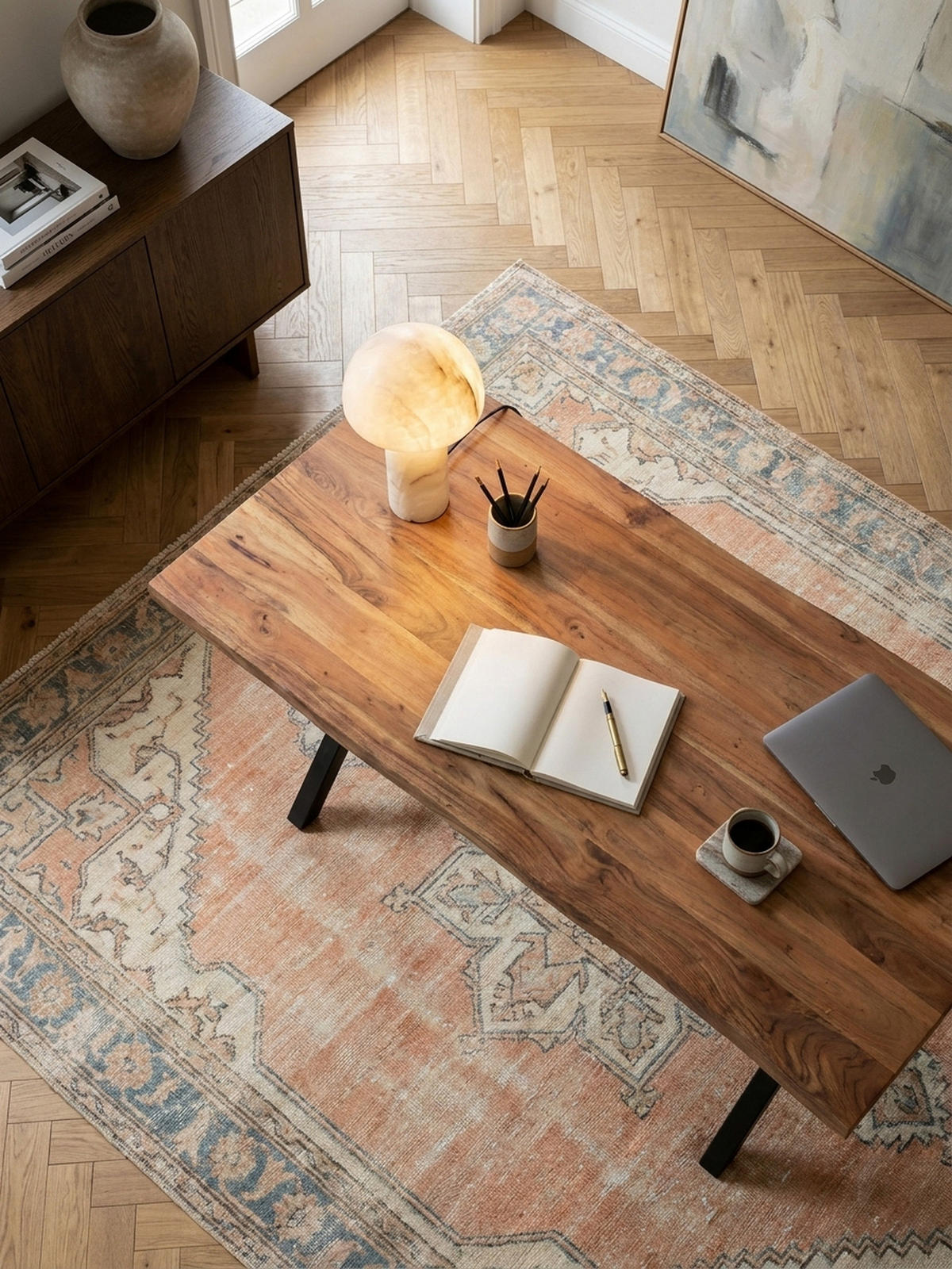 SCHREIBTISCH Massivholz X-Gestell Baumkante Handgefertigt KRETA, Goldbraun-Schwarz 200x100x76 cm - Schwarz/Braun, Holz/Metall (100/200/76cm) - KADIMA DESIGN
