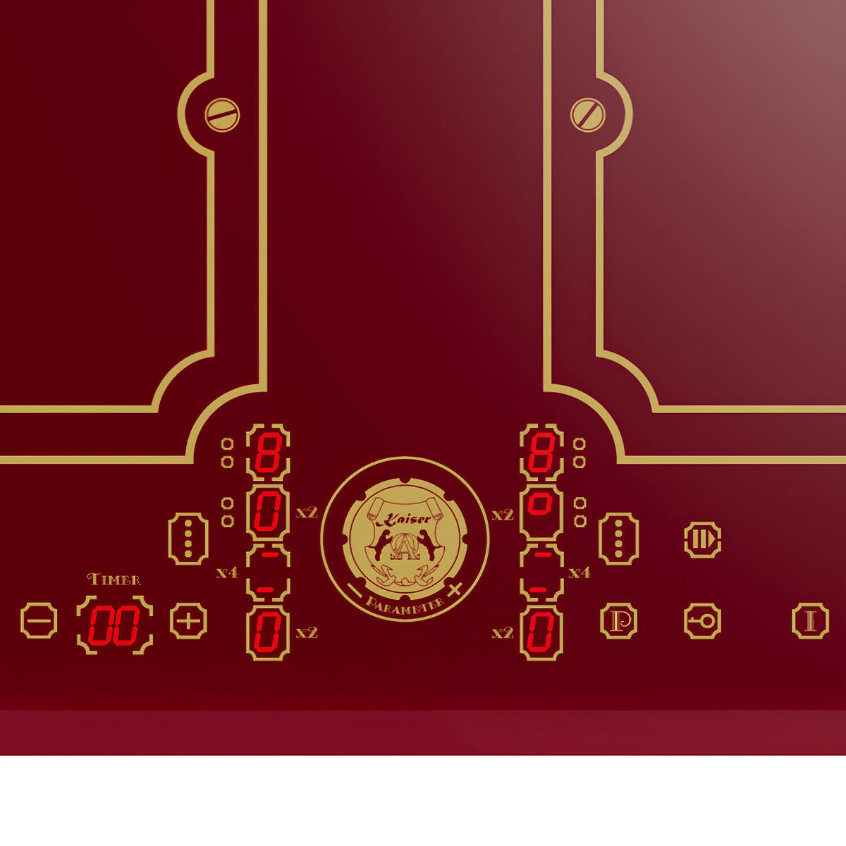 BACKOFEN-SET Elektro Einbaubackofen, 60 cm EH 6355 RotEm +KCT 6192 FI RotEm Induktionskochfeld 60 cm Rot - Rot, Metall (59.4/59.4/57.5cm) - Kaiser Küchengeräte