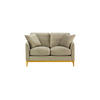 ZWEISITZER-SOFA Linara-Velluto 3 - Beige, Holz/Textil (141/91/95cm)
