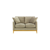 ZWEISITZER-SOFA Linara-Velluto 3 - Beige, Holz/Textil (141/91/95cm)