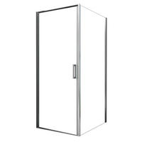 DUSCHKABINE CASSETTA Chromfarben 100 x 100 x 195 cm 8 mm ESG - Chromfarben, Glas (100/100/195cm) - Glasdeals
