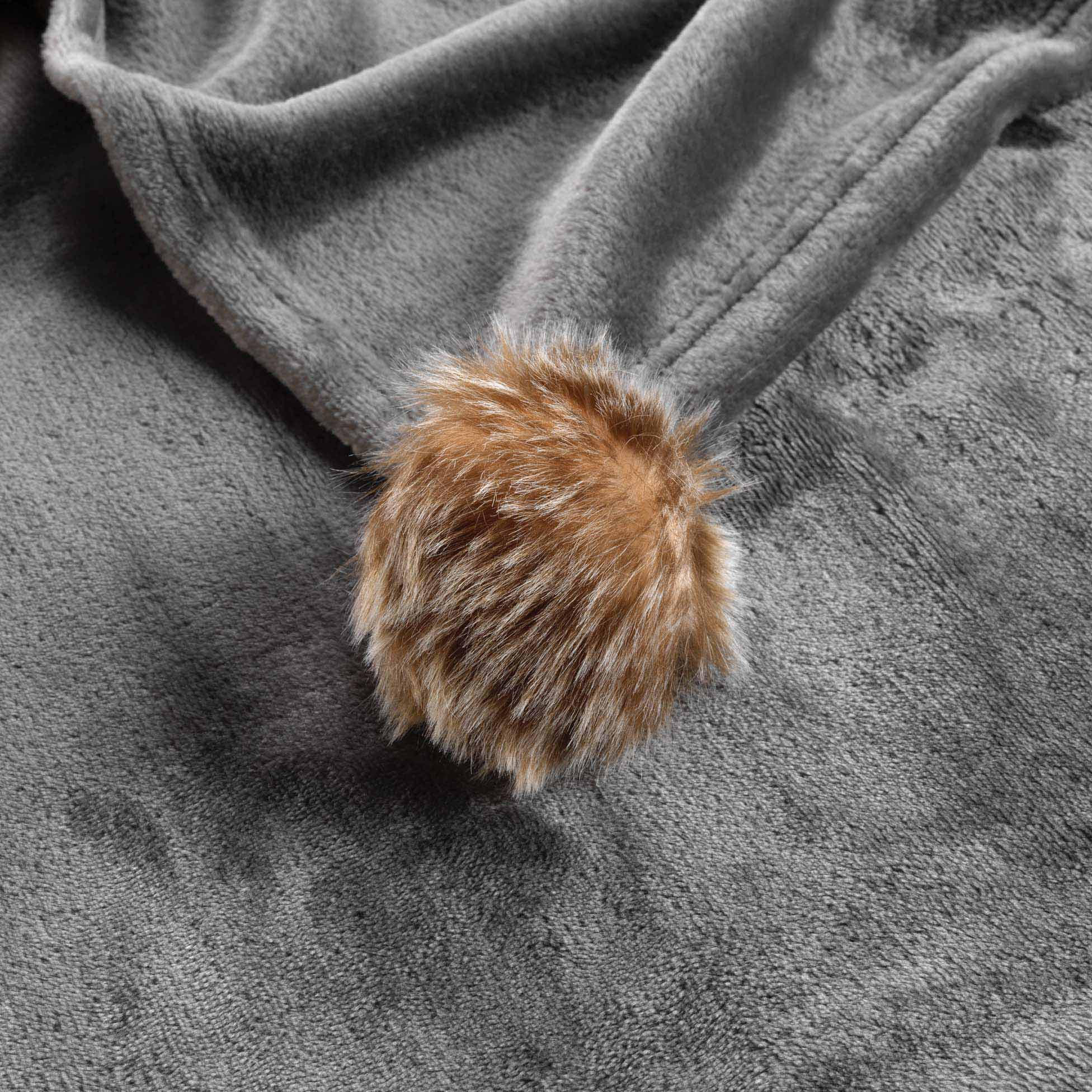 Thumbnail - Douceur d´intérieur Tagesdecke, Grau, Textil, Rechteckig, 150x125 cm, Schlaftextilien, Bettwäsche, Tagesdecken