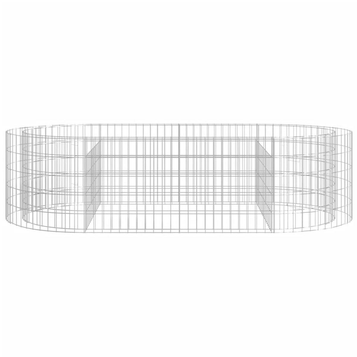 GABIONEN-HOCHBEET Verzinktes Eisen 200x100x50 cm - Silberfarben, Metall (200/50/100cm)