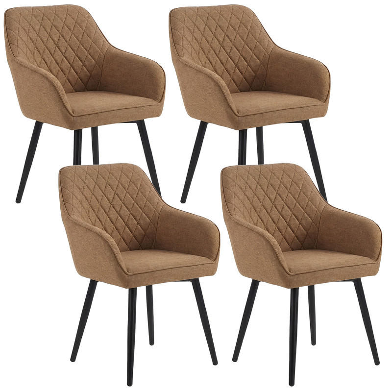 ARMLEHNSTUHL-SET 4 Stück in Stoff(YZ8) - Champagner, Textil (59/78/65cm) - HOMAVO