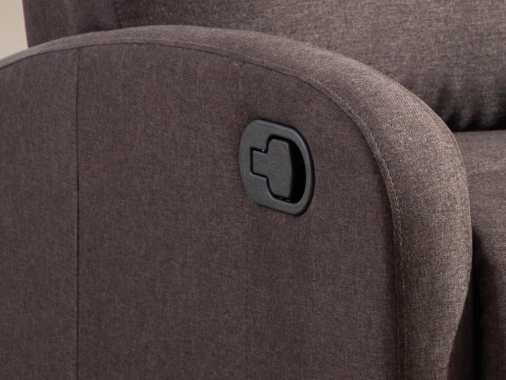 RELAXSESSEL Fernsehsessel - Stoff - Braun - ISAO - Braun, Textil (91/101/65cm) - Vente-Unique