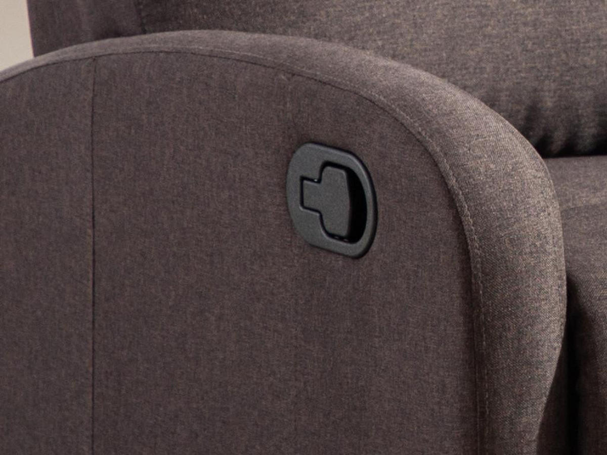 RELAXSESSEL Fernsehsessel - Stoff - Braun - ISAO - Braun, Textil (91/101/65cm) - Vente-Unique