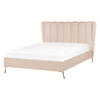 POLSTERBETT 140/200cm Beige Miribel - Beige, Textil (140/200cm) - Beliani