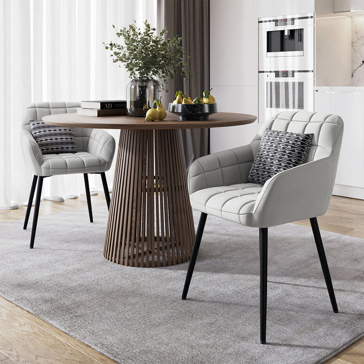 ŽIDLE JÍDELNY Relio Béžová 53.5 x 55.5 cm Sada 2 kusů - béžová, textil (53.5/79/55.5cm) - Vicco