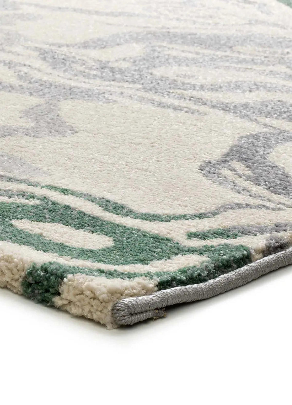 KURZFLORTEPPICH Grün / Grau Astra 200/290 cm - Grau/Grün, Naturmaterialien/Textil (200/290cm) - Atticgo