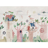 VLIESTAPETE Bunt 371/280 cm - Beige/Multicolor, Textil (371/1cm) - KUNSTLOFT