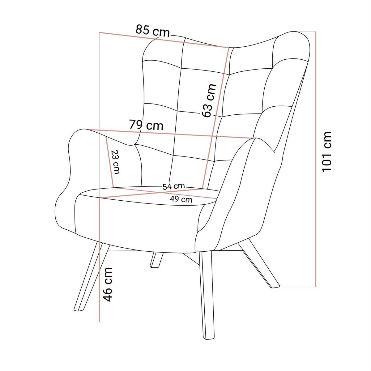 SESSEL SAND mit Buchenbeinen - Beige/Buchefarben, Textil (80/105/86cm) - Lookway