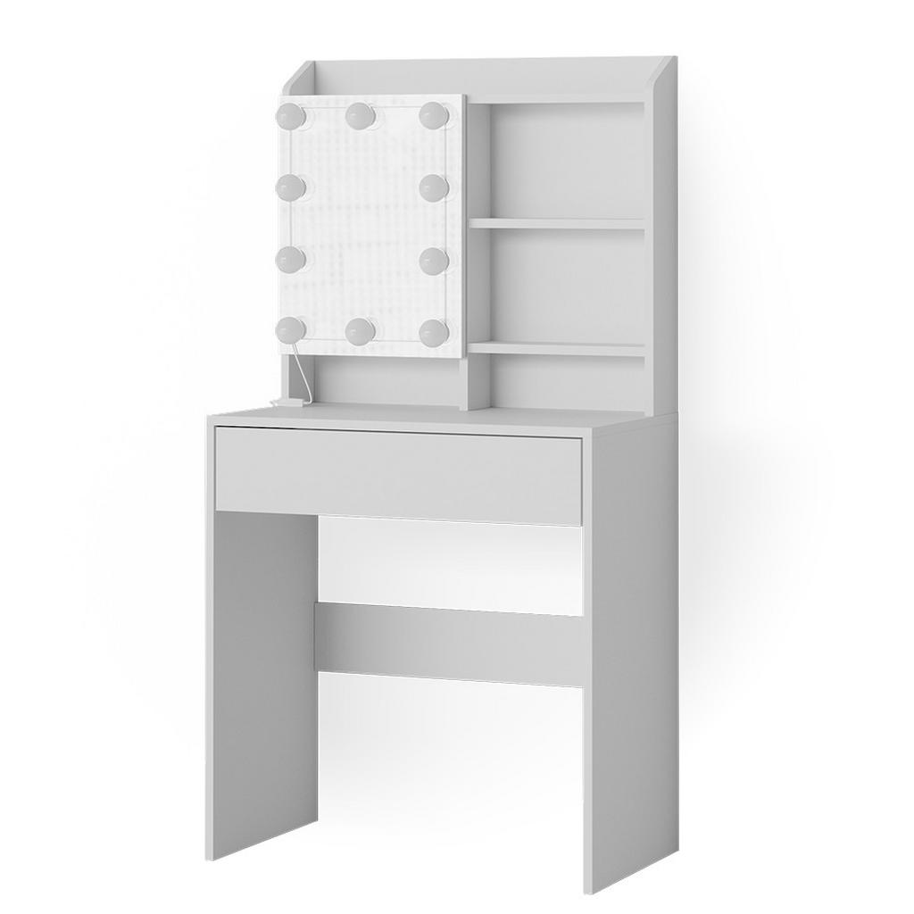 MASĂ DE TOALETĂ Laura Alb 70 cm cu iluminare LED