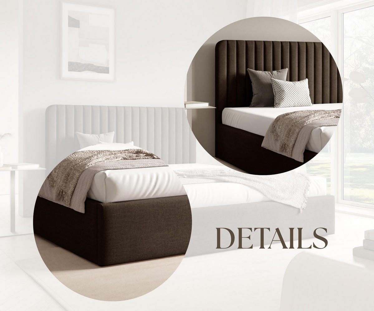 POLSTERBETT BEZA II - Braun - Braun, Textil (140/200cm) - AN-Moebel 4u