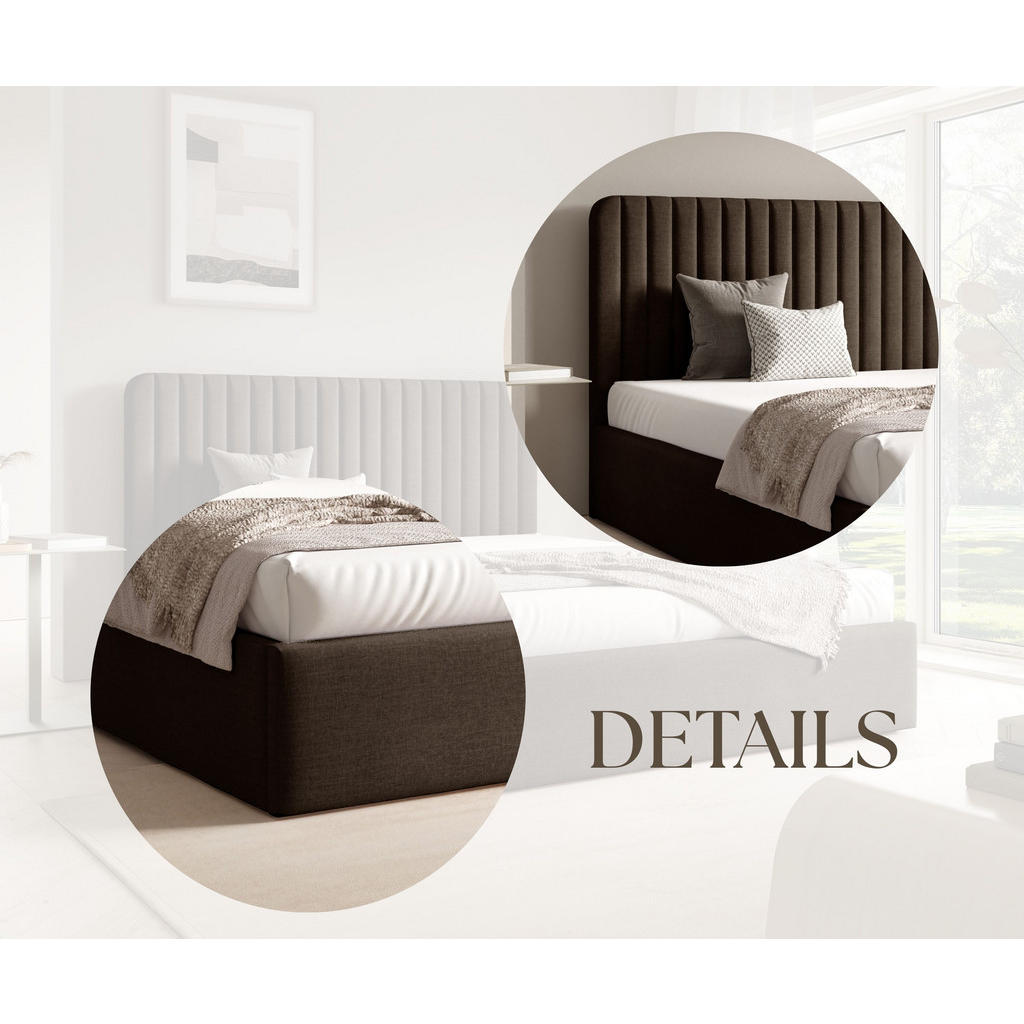 Thumbnail - AN-Moebel 4u Polsterbett, Braun, Textil, Uni, 140x200 cm, Schlafzimmer, Betten, Polsterbetten