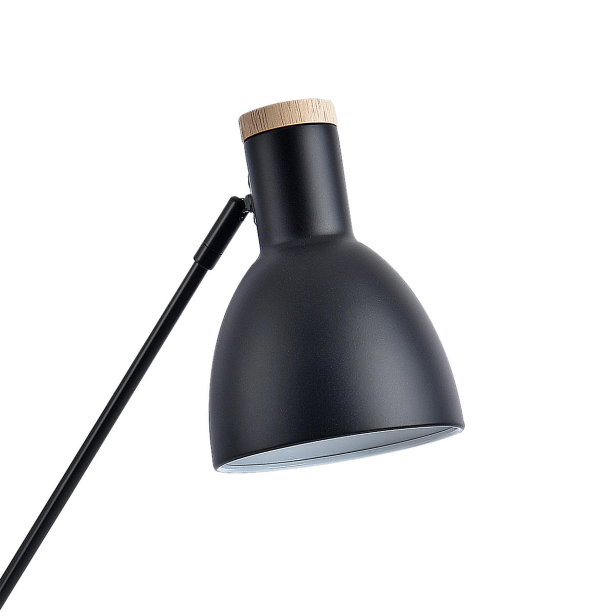 SCHREIBTISCHLAMPE Watford - Schwarz/Braun, Holz/Metall (18/38/67cm) - lux.pro
