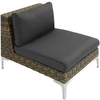 GARTEN-LOUNGE-SET Villanova,69 x 89 x 72 cm,anthrazit-meliert - Anthrazit, Kunststoff - tectake