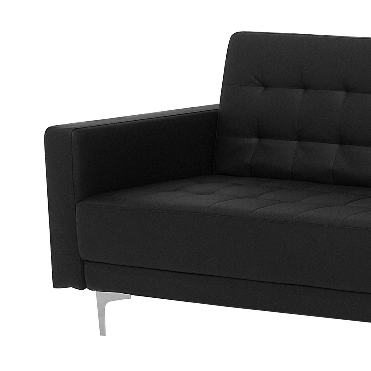 ECKSOFA Kunstleder Schwarz rechtsseitig Aberdeen - Schwarz, Textil (267/168cm) - Beliani
