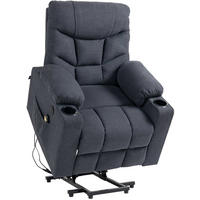 SESSEL Stoff dunkelgrau - Dunkelgrau/Schwarz, Textil/Metall (84/104/95cm) - CLP