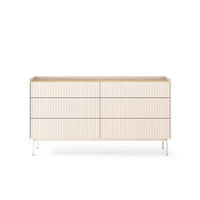 KOMMODE Levant 153 Beige, Schubladenkommoden - Beige, Holzwerkstoff (153/82/38cm) - Bettso
