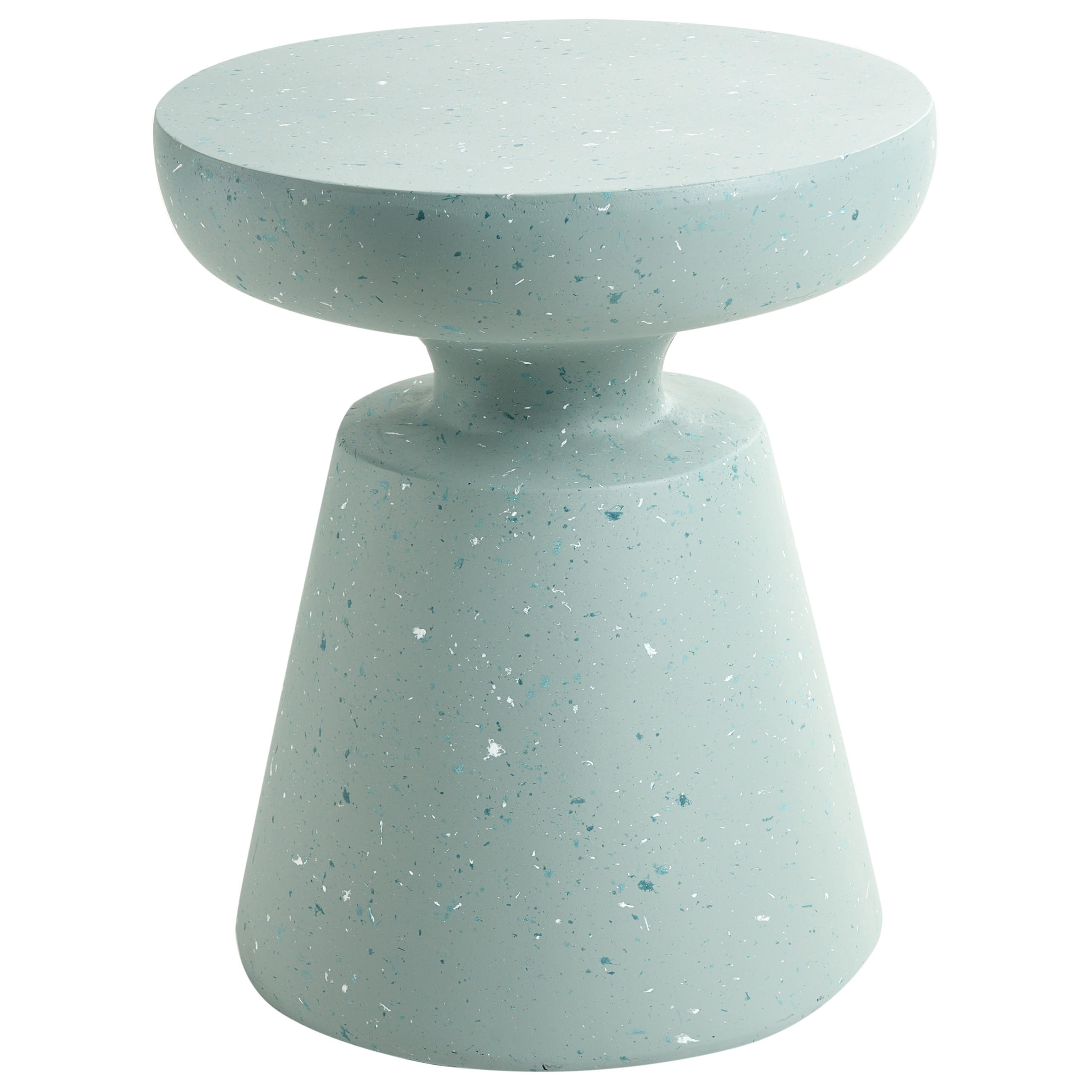 BEISTELLTISCH 45/45 cm Terrazzo Optik Terrazzo Grün Mincio - Grün, Keramik (45/45/52cm) - Beliani