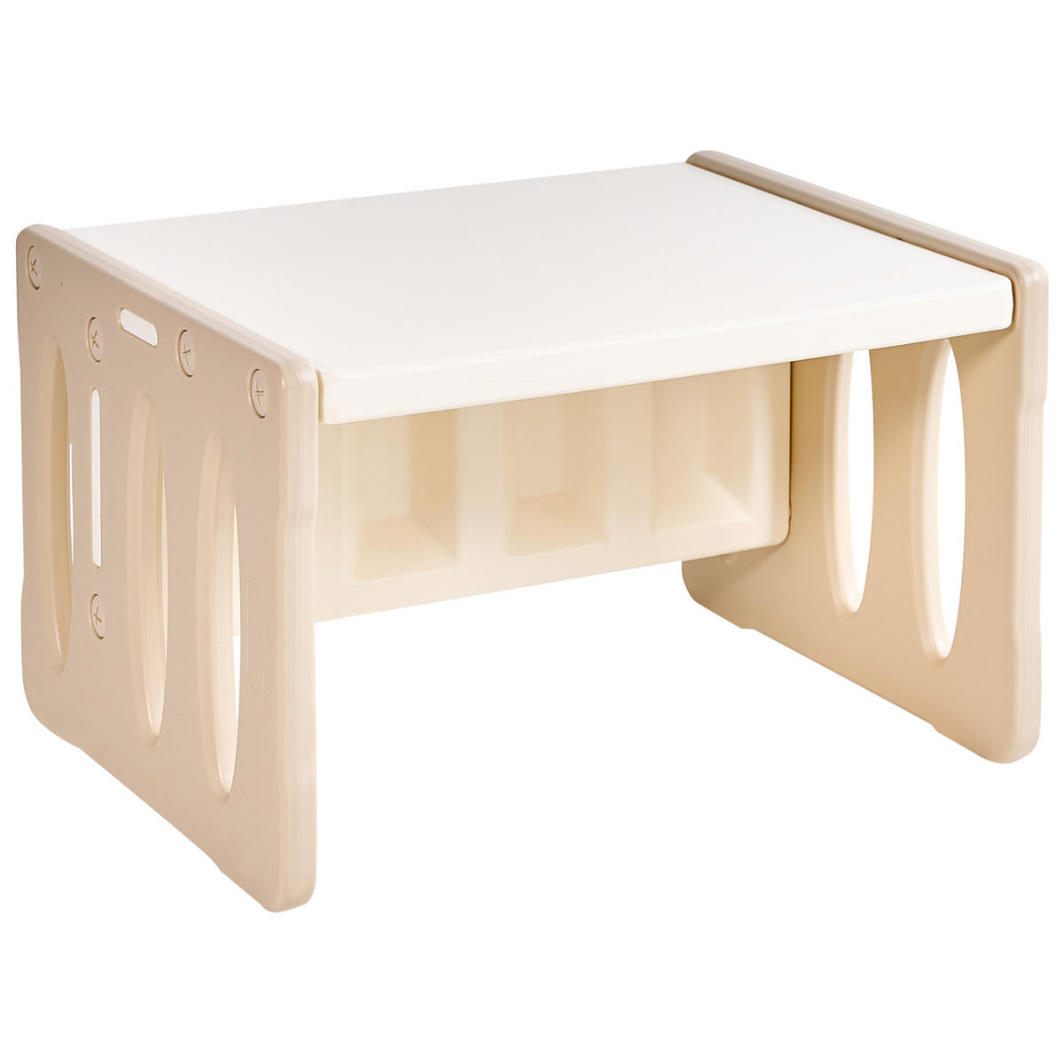 KINDERTISCH mit Stühlen Beige Bulloo - Beige, Kunststoff (67/42/53cm) - Beliani