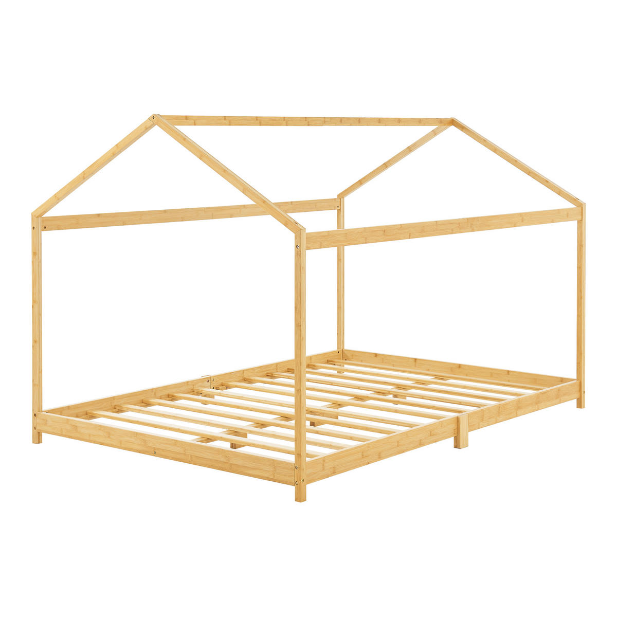 HAUSBETT Vindafjord - Naturfarben, Holz (140/200cm) - [en.casa]