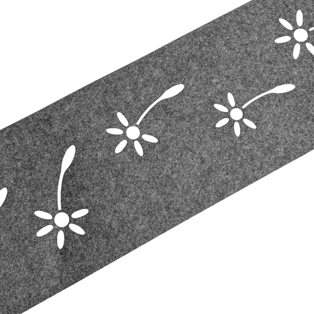 SICHTSCHUTZSTREIFEN Design Vlies Dekor Pusteblume Einzelstreifen Hellgrau 2,55m - Hellgrau, Kunststoff (260/19cm) - ZAUN|ZU