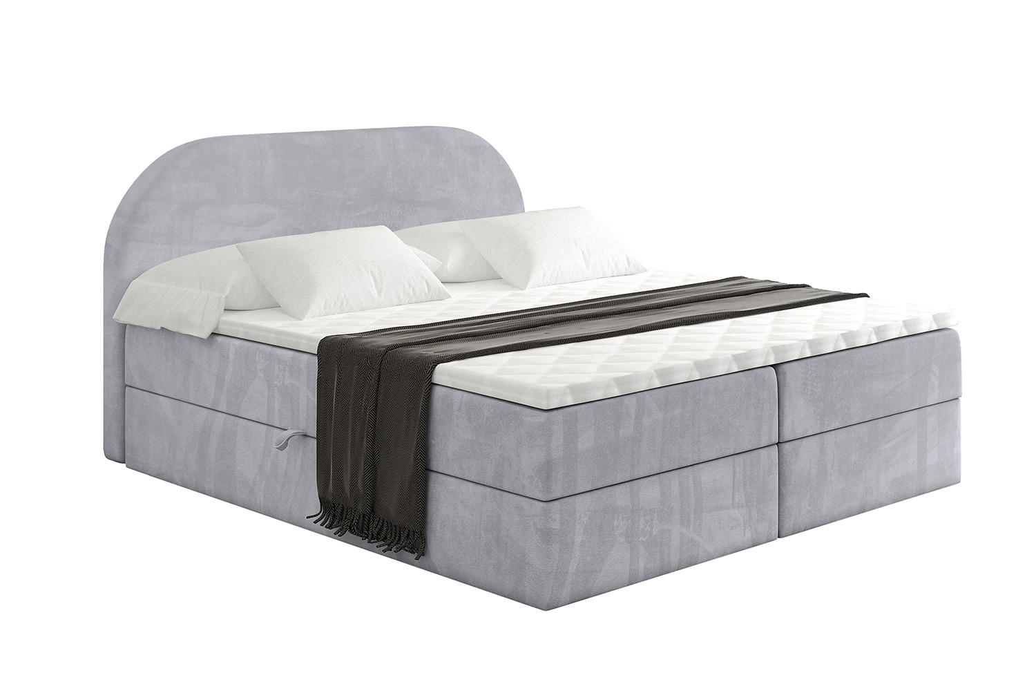 BOXBETT mit Matratze H3 und Lattenrost - NOX - 120x200 - Grau Monolith - Grau, Holzwerkstoff/Kunststoff (120/200cm) - ALTDECOR