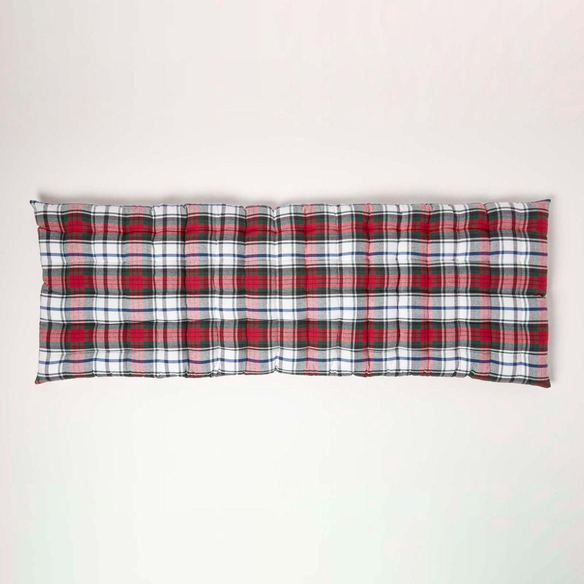 BANKAUFLAGE Macduff Schottenkaro 3-Sitzer - Rot, Textil (143/48/5cm) - Homescapes