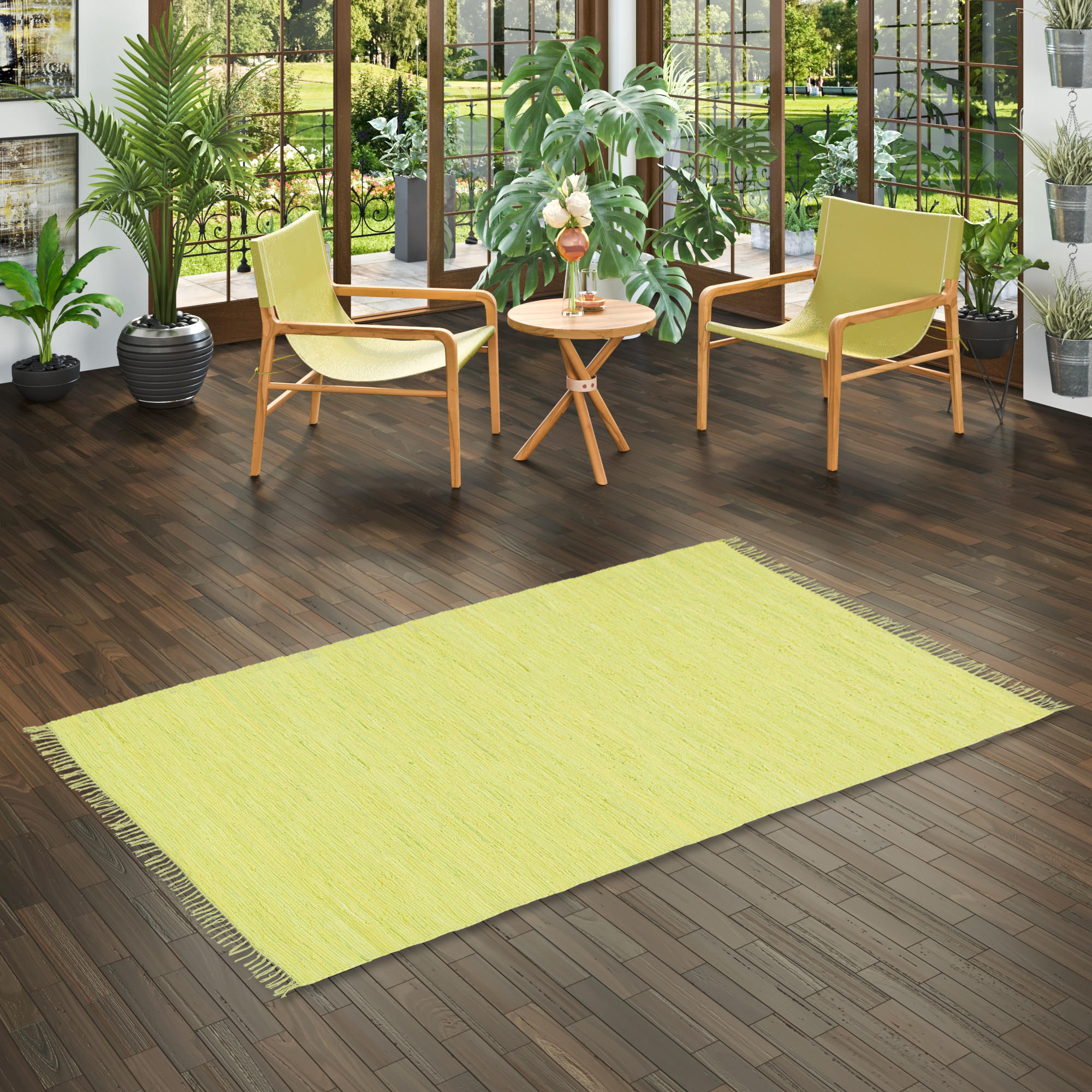 BAUMWOLLE NATUR TEPPICH JOLLY COTTON - Grün, Textil (160/230cm) - Pergamon