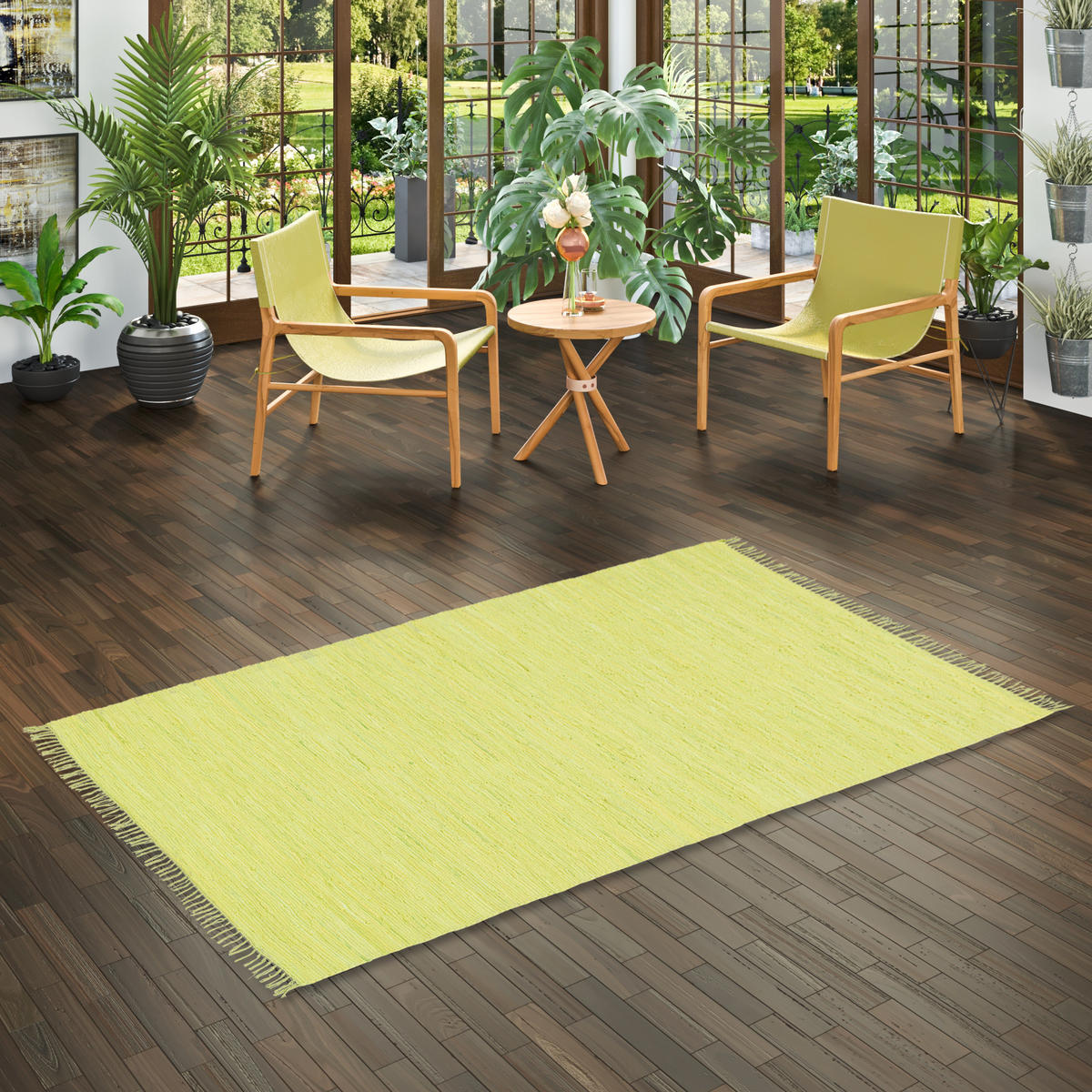 BAUMWOLLE NATUR TEPPICH JOLLY COTTON - Grün, Textil (160/230cm) - Pergamon