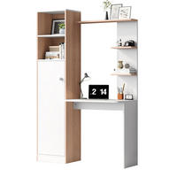 SCHREIBTISCH 123,5/45/168,5 cm in Weiß mit Regal und Schrank - Naturfarben, Holzwerkstoff (123.5/45/168.5cm) - BEAOK