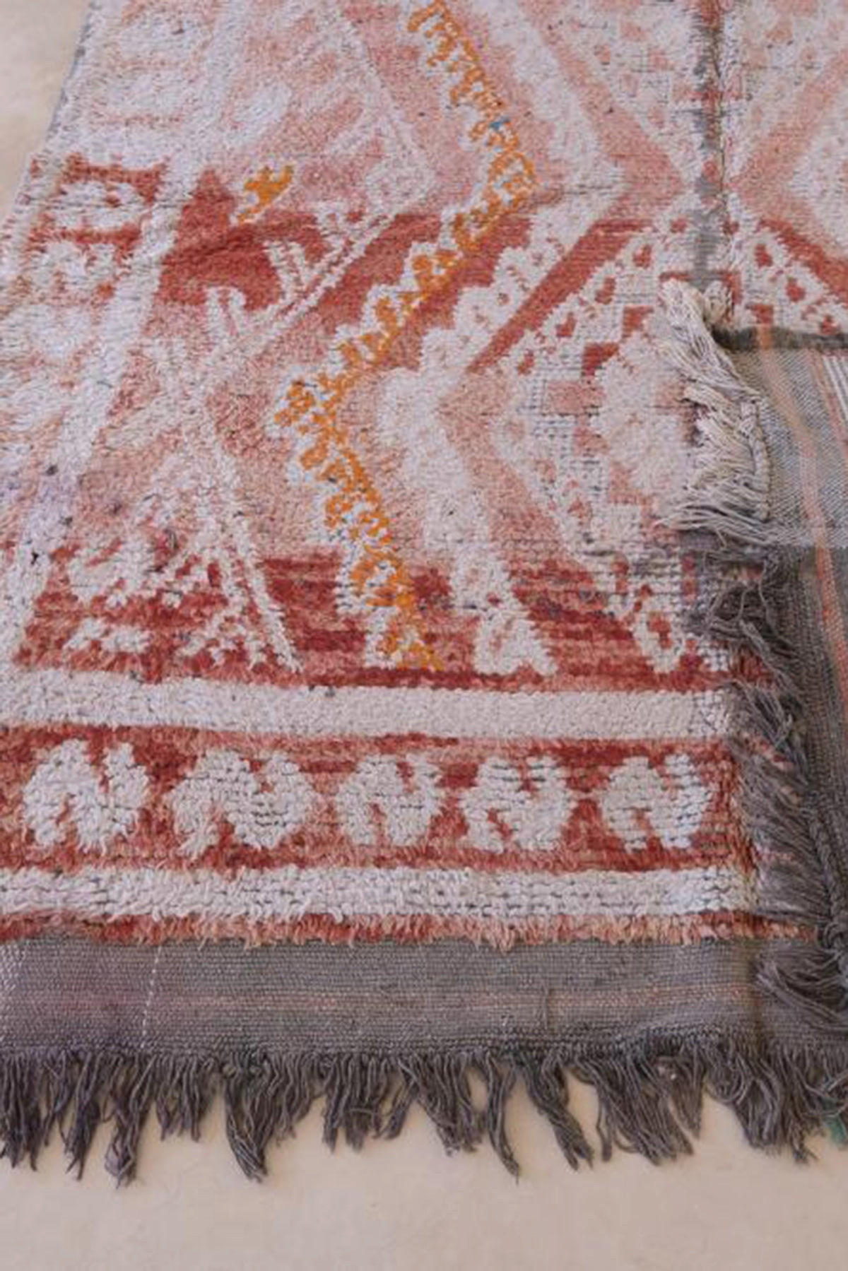 BERBERTEPPICH aus Baumwolle und Wolle 185x 311 cm - Rot, Naturmaterialien (185/311cm) - AFK Living